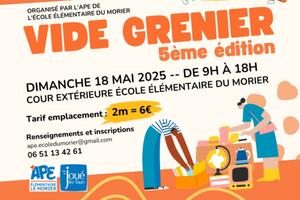 photo Vide grenier « 5ème édition » organisé par l’APE Morier